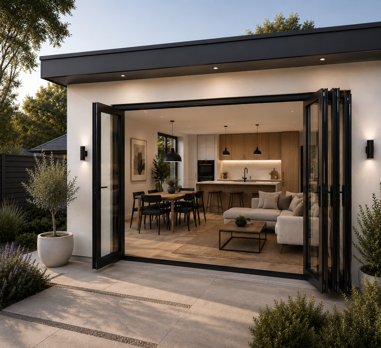 120"x96" Custom Energy Efficient Aluminum Bifold Door