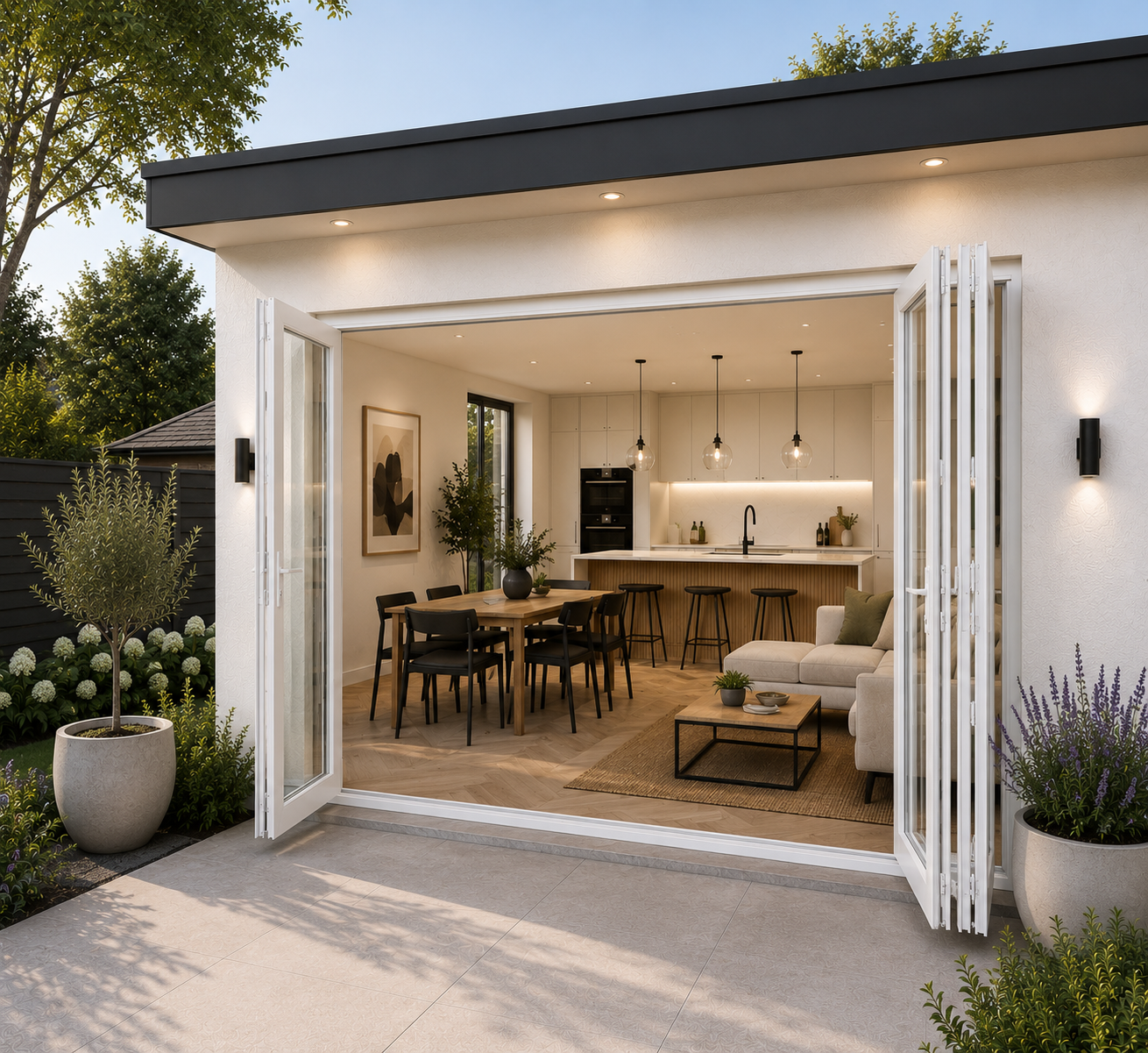 144"x80" Custom Energy Efficient Aluminum Bifold Door