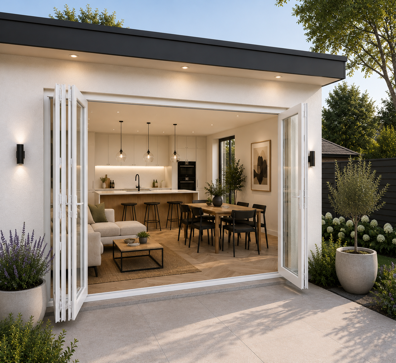 120"x96" Custom Energy Efficient Aluminum Bifold Door