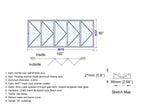Aluminum Bifold Door 192"Wx80"H - OUT SWING FROM EXTERIOR VIEW image 3