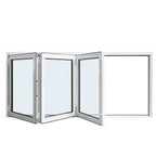 Door Window Direct Aluminum Bifold Window 72"Wx36"H - OUT SWING FROM EXTERIOR VIEW image