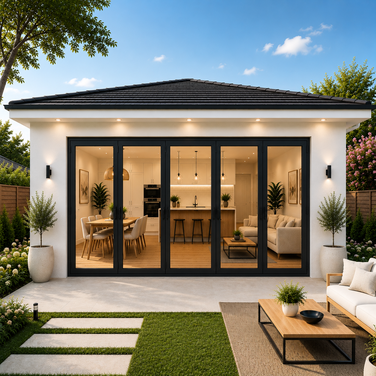 168"x80" Custom Energy Efficient Aluminum Bifold Door