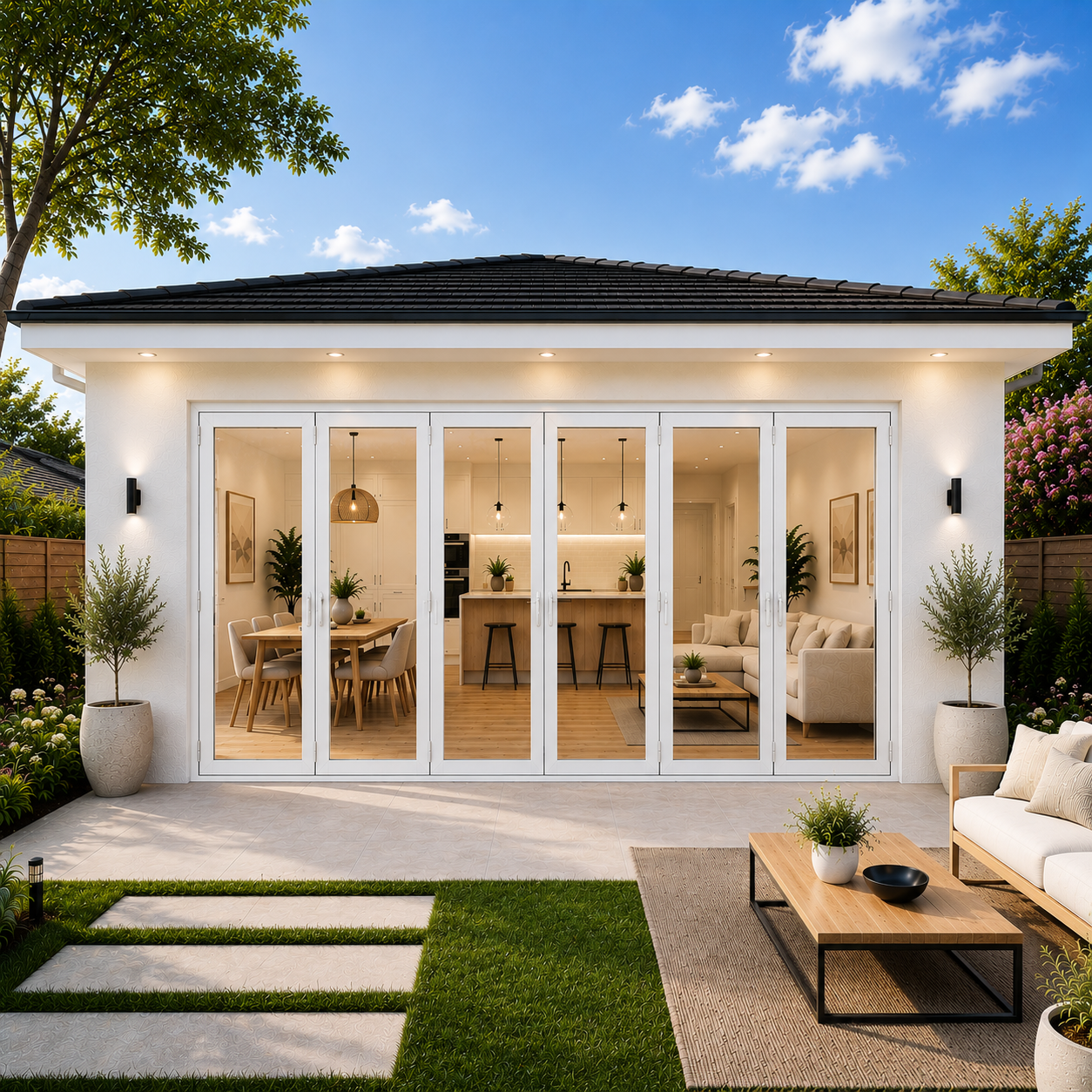 216"x80" Custom Energy Efficient Aluminum Bifold Door