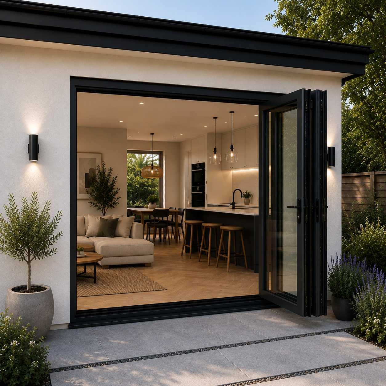 60" x80 " Custom Energy-Efficient Aluminum Bifold Door