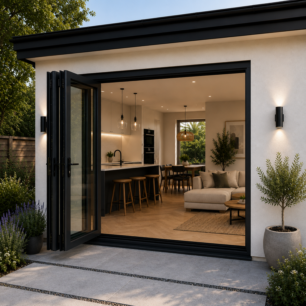 96" x 96" Custom Energy Efficient Aluminum Bifold Door