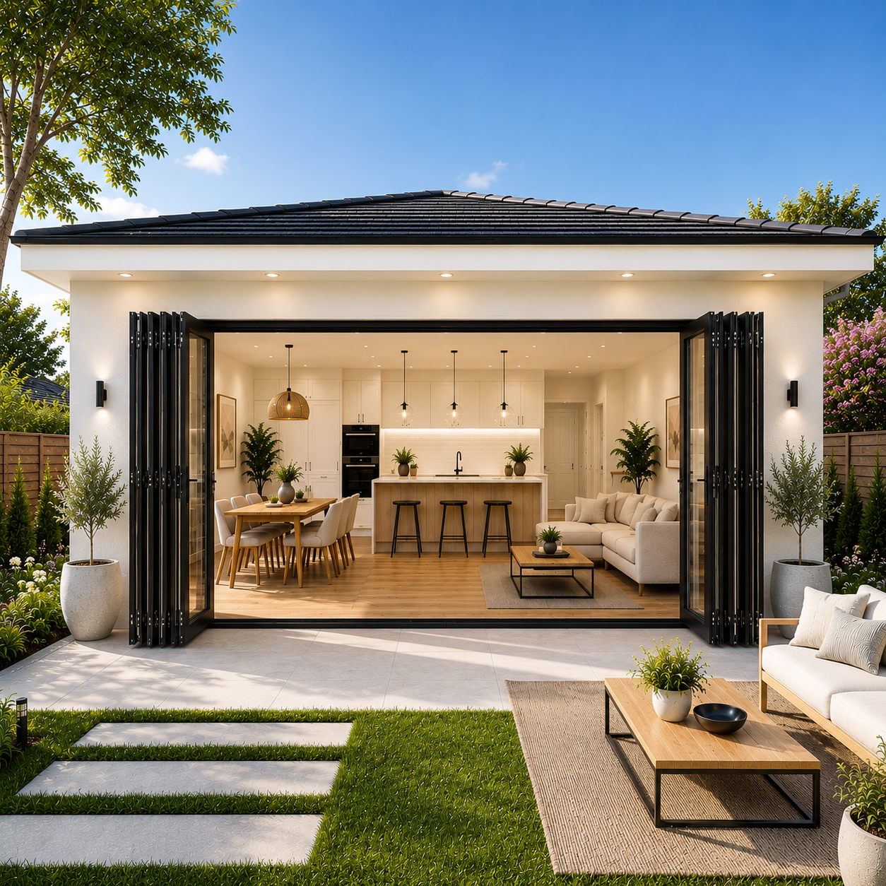 216"x80" Custom Energy Efficient Aluminum Bifold Door