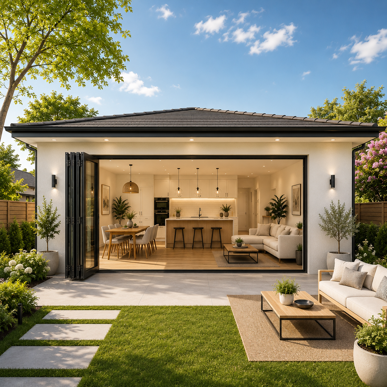 168"x80" Custom Energy Efficient Aluminum Bifold Door