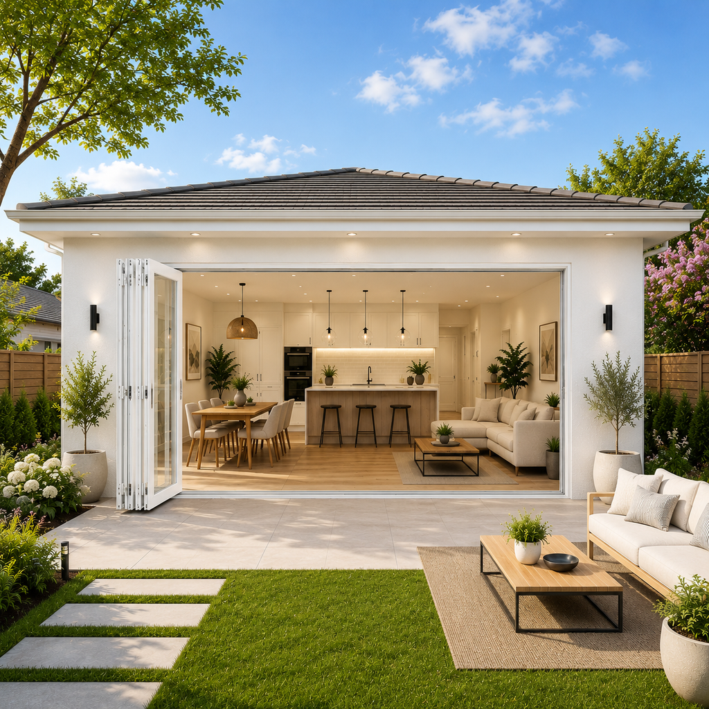 144" x 96" Custom Energy-Efficient Aluminum Bifold Door