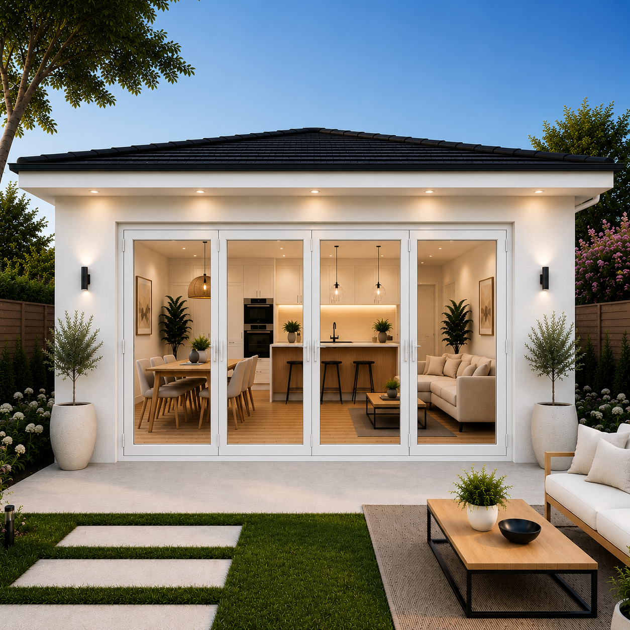144" x 96" Custom Energy-Efficient Aluminum Bifold Door