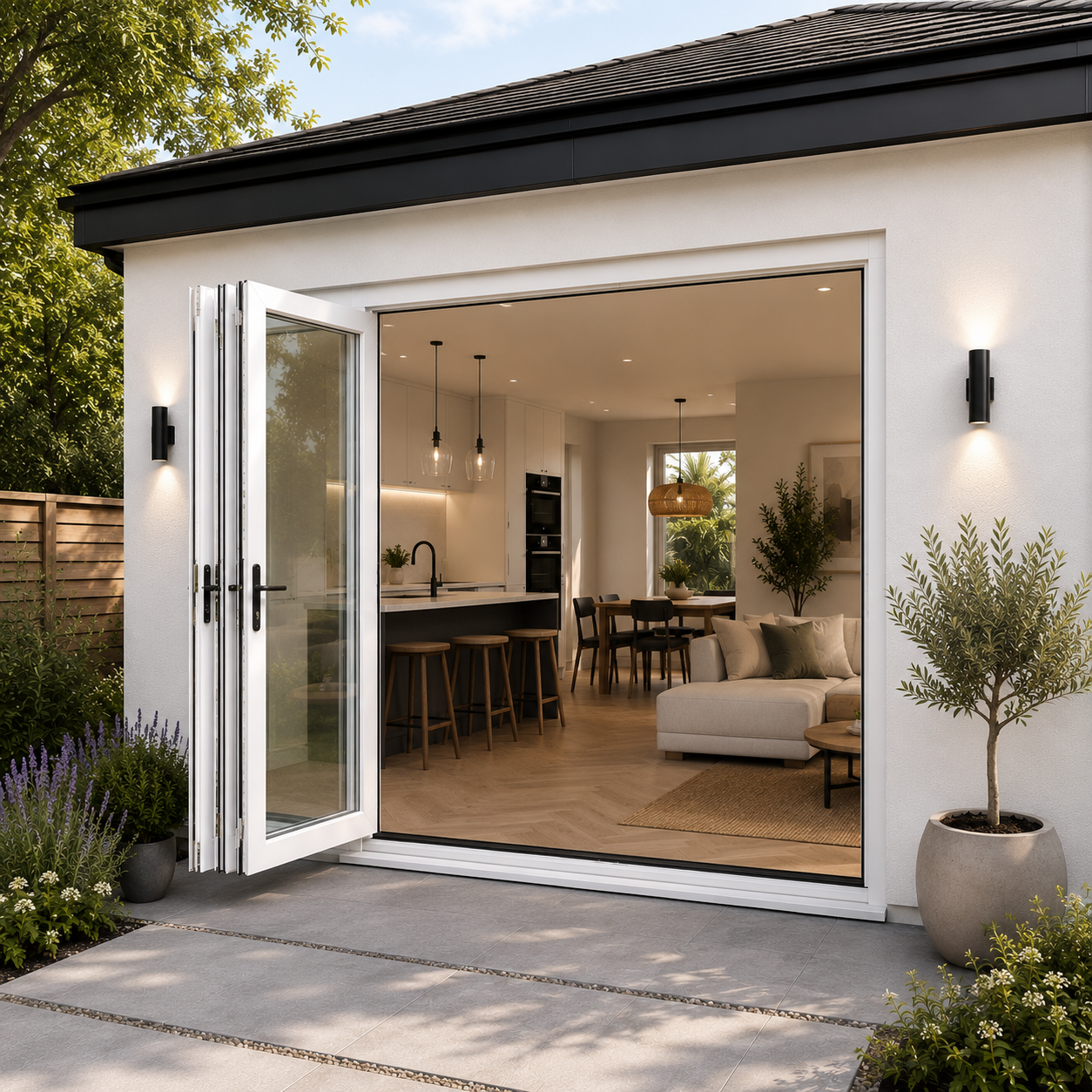 72"x96" Custom Energy Efficient Aluminum Bifold Door