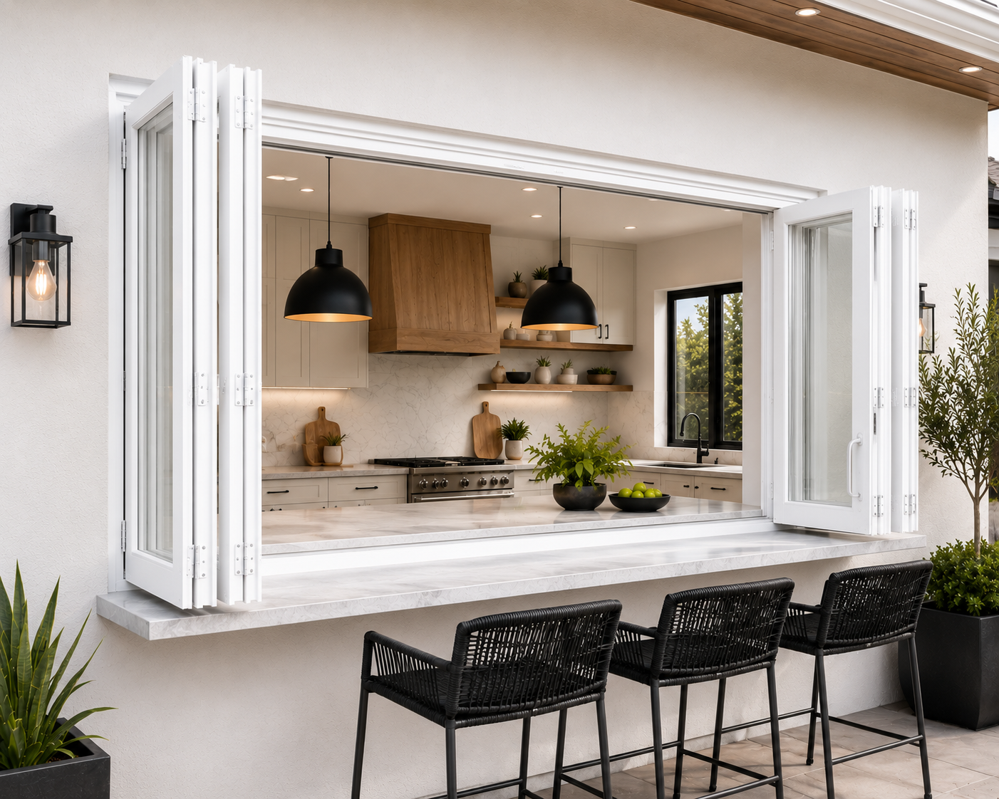 72"x36" Custom Energy Efficient Aluminum Bifold Window