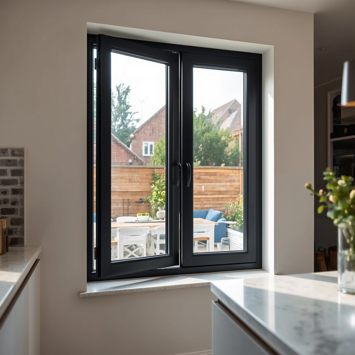 60"x48" Custom Energy-Efficient Aluminum Bifold Window