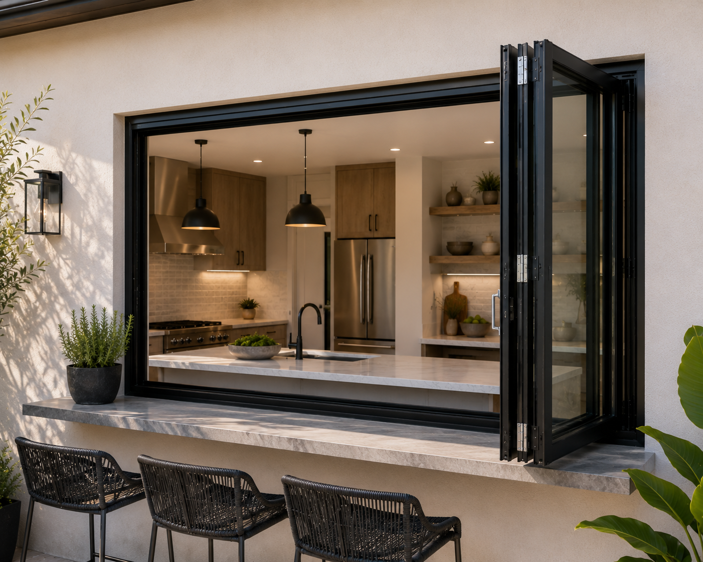 60"x48" Custom Energy-Efficient Aluminum Bifold Window