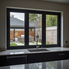 96"x42" Custom Energy-Efficient Aluminum Bifold Window