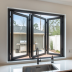 96"x42" Custom Energy-Efficient Aluminum Bifold Window