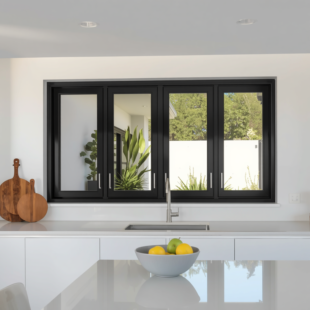 96"x36" Custom Energy Efficient Aluminum Bifold Window