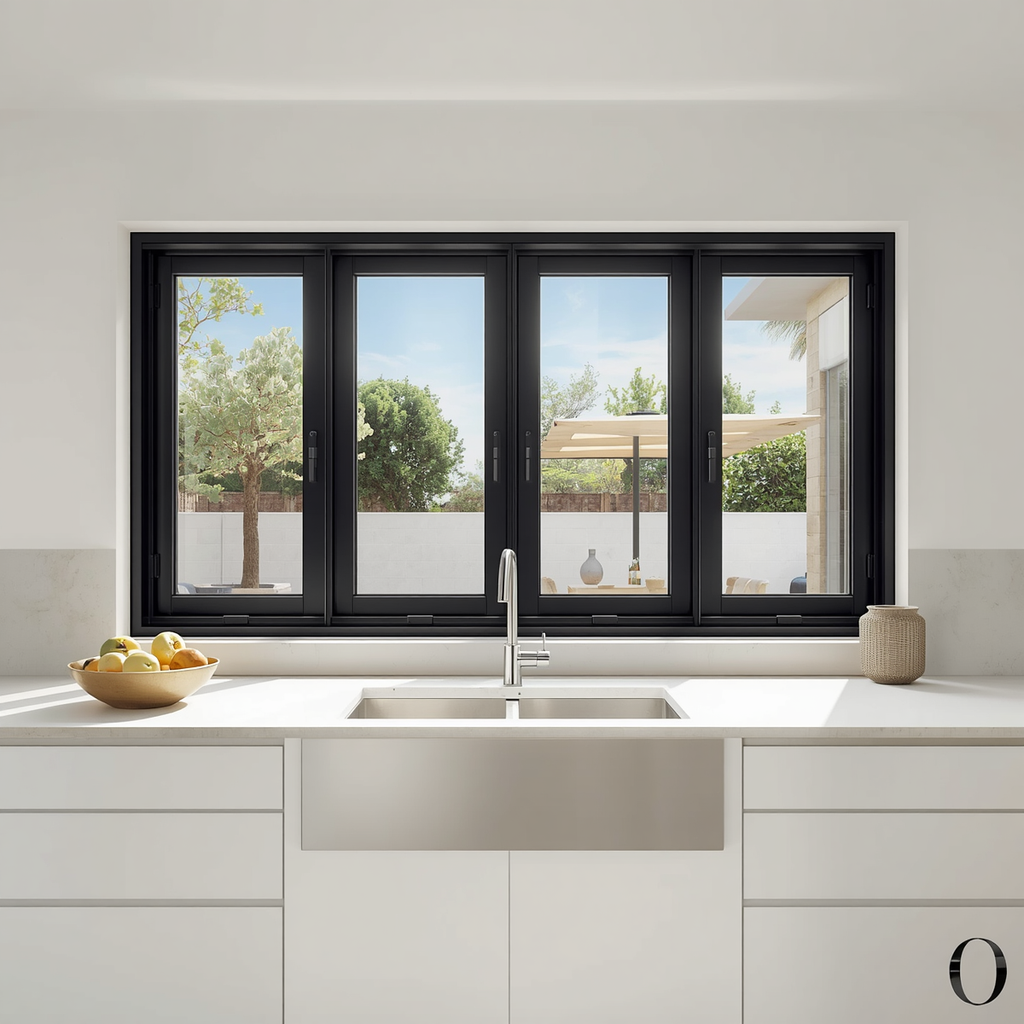 96"x42" Custom Energy-Efficient Aluminum Bifold Window