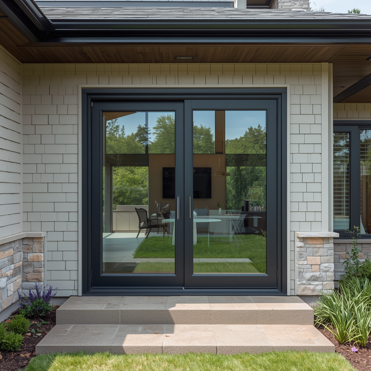 60"x80" Custom Energy Efficient Aluminum Sliding Doors