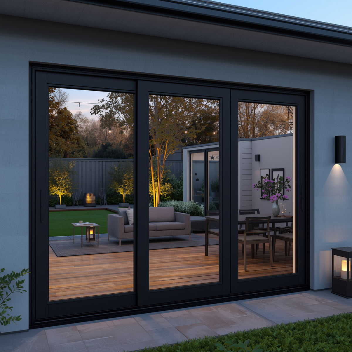 168"x96" Custom Energy-Efficient Aluminum Sliding Doors