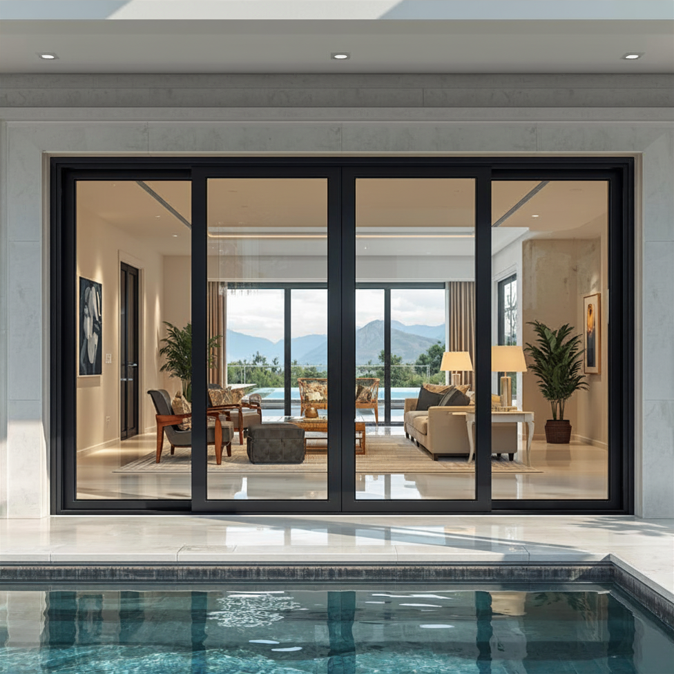 144"x96" Custom Energy Efficient Aluminum bi-fold door