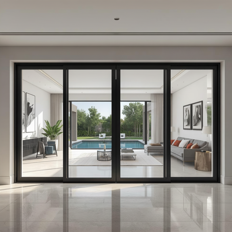 168"x96" Custom Energy-Efficient Aluminum Sliding Doors