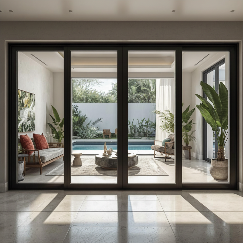 144"x96" Custom Energy Efficient Aluminum bi-fold door