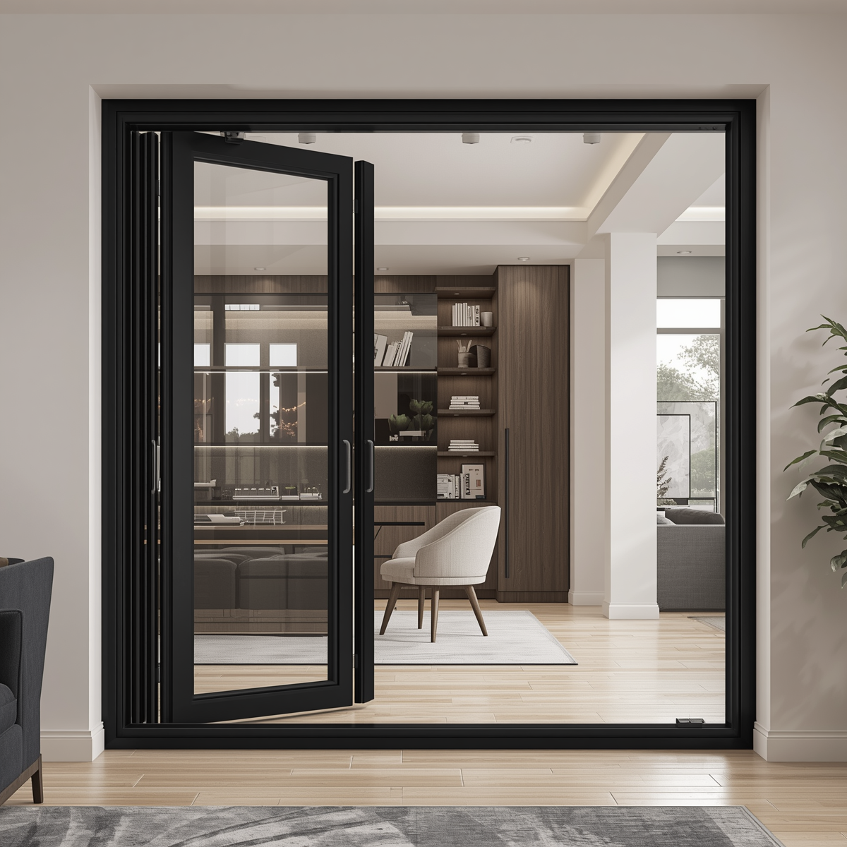 60" x80 " Custom Energy-Efficient Aluminum Bifold Door