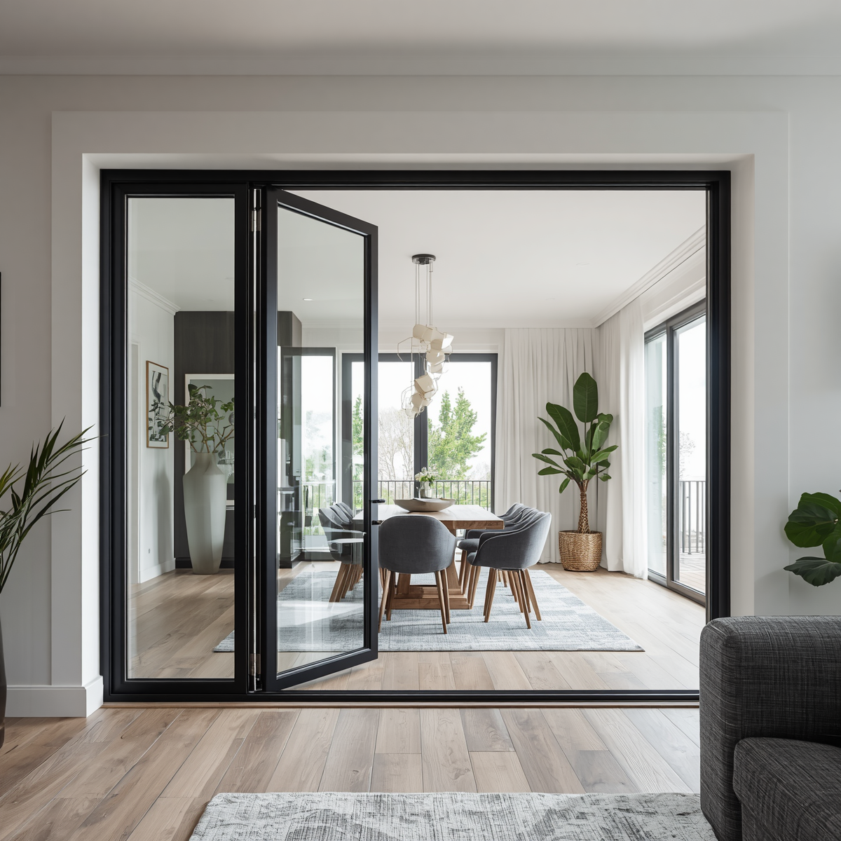 96" x 96" Custom Energy Efficient Aluminum Bifold Door