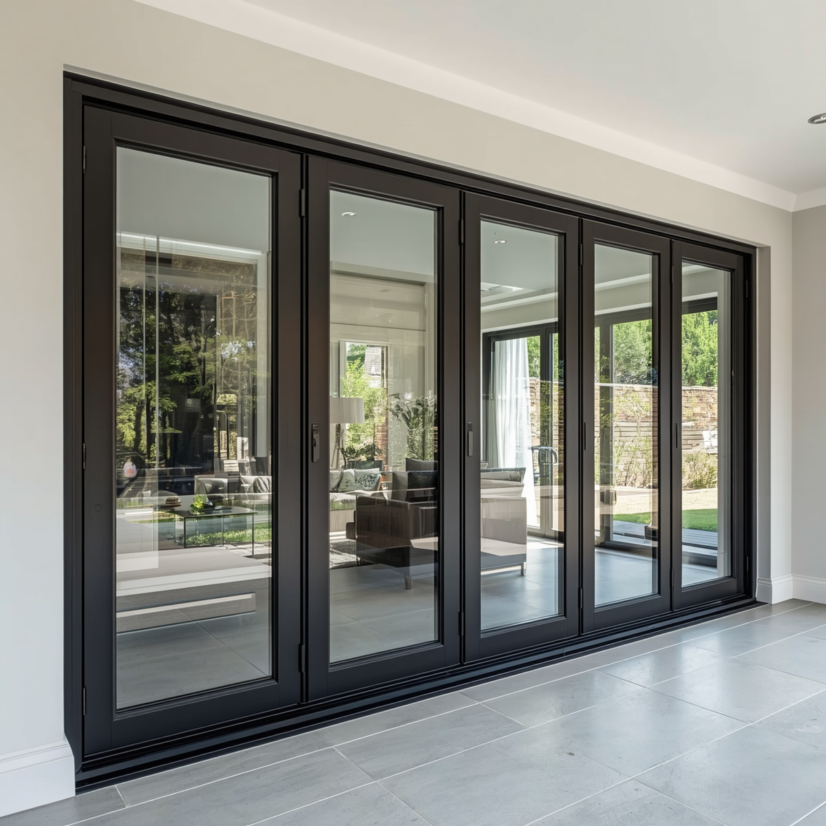 144" x 96" Custom Energy-Efficient Aluminum Bifold Door