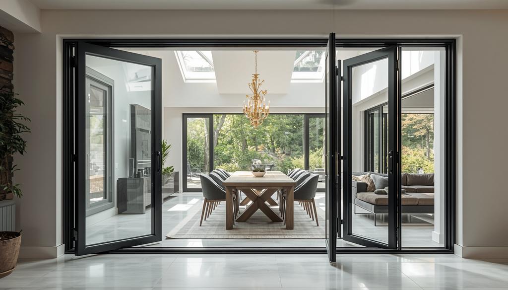168" x96" Custom Energy Efficient Aluminum Bifold Door