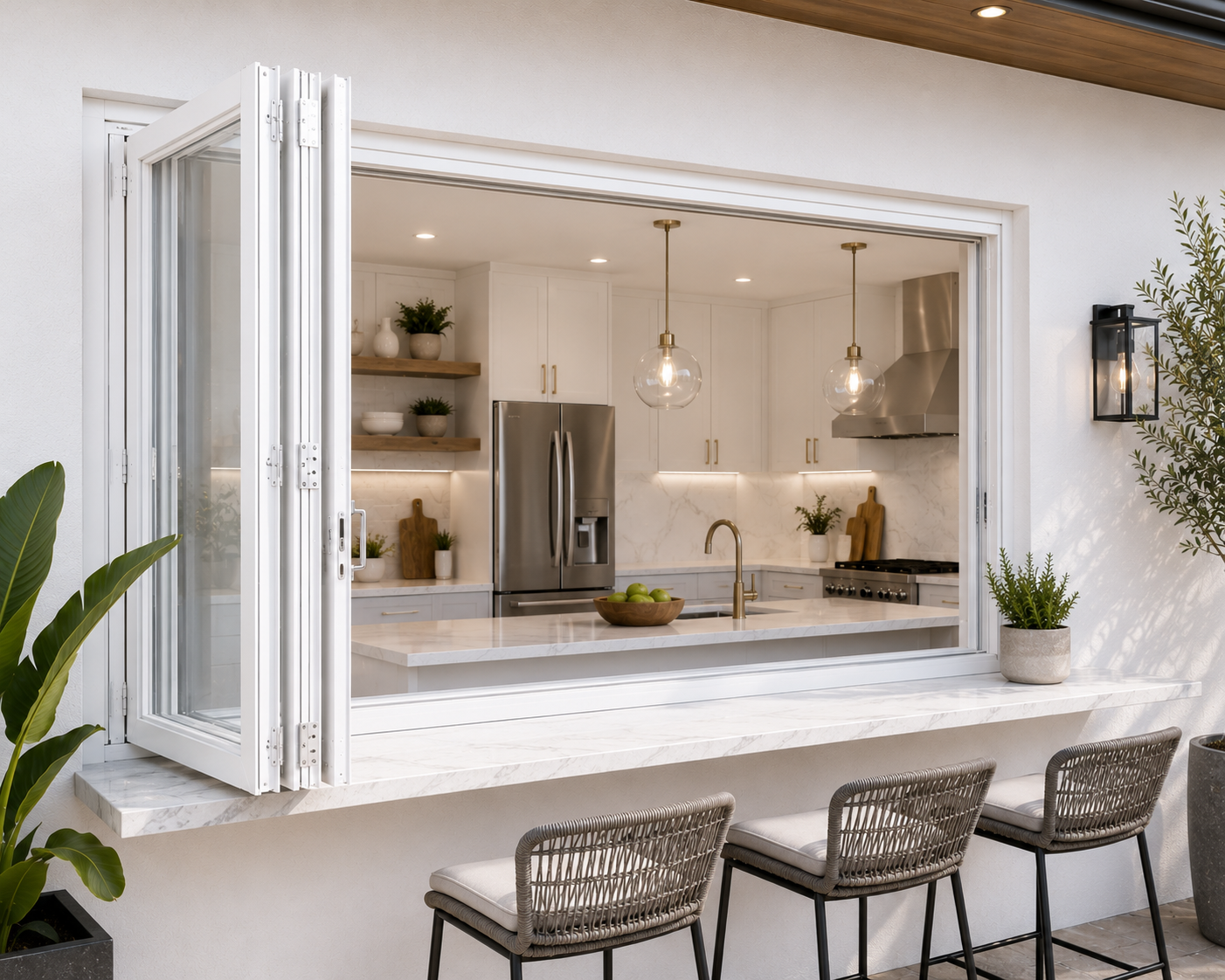 72"x48" Custom Energy Efficient Aluminum Bifold Window