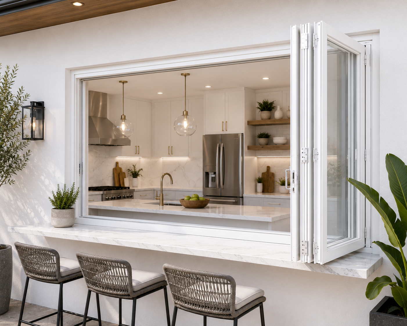 60"x48" Custom Energy-Efficient Aluminum Bifold Window