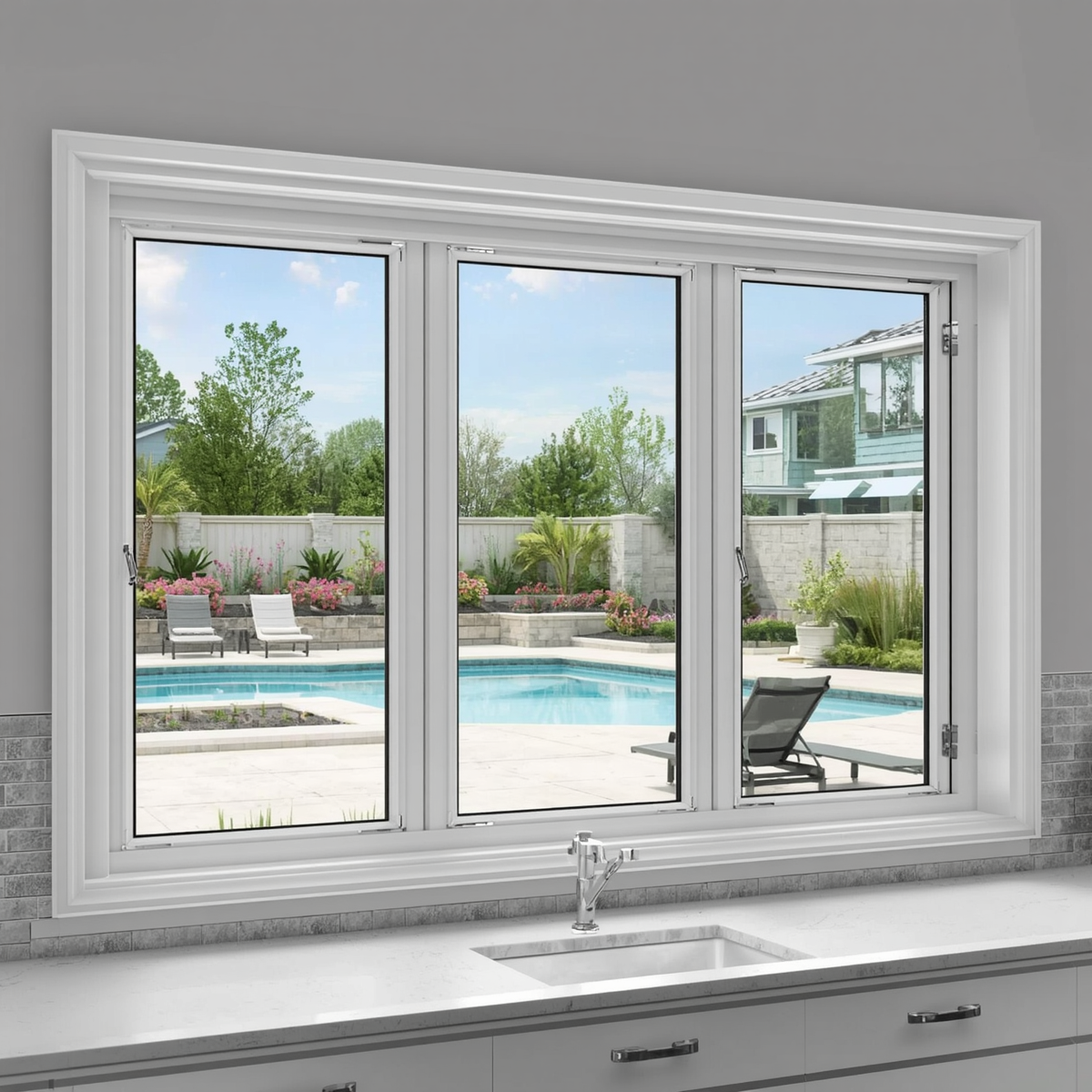 72"x36" Custom Energy Efficient Aluminum Bifold Window