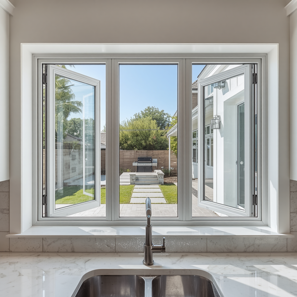96"x36" Custom Energy Efficient Aluminum Bifold Window