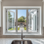 96"x42" Custom Energy-Efficient Aluminum Bifold Window