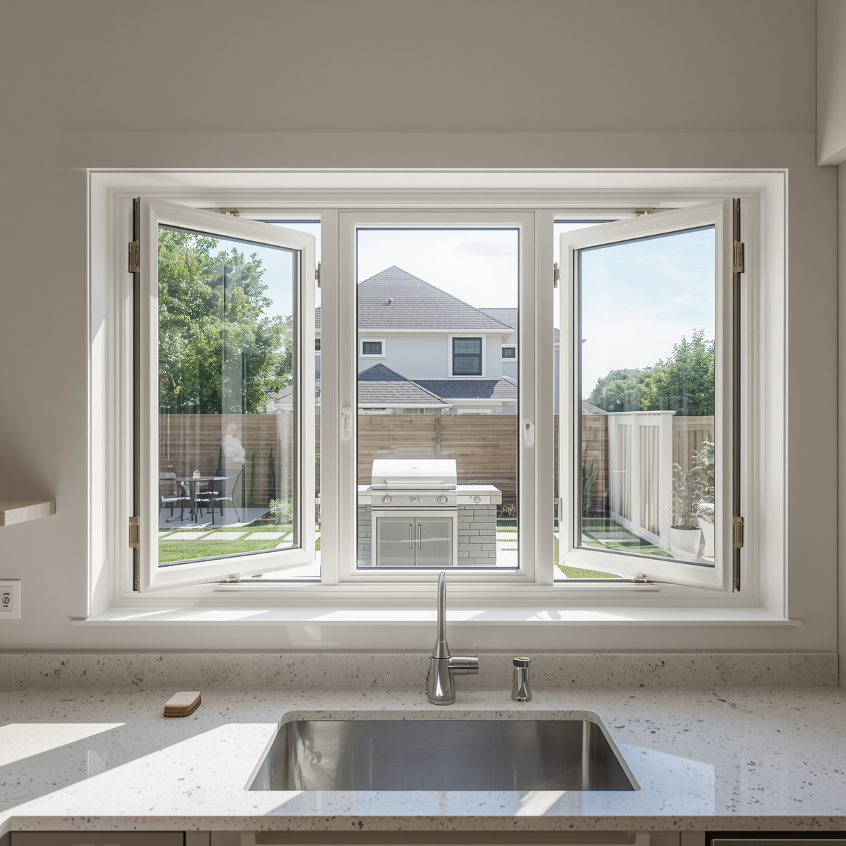 96"x36" Custom Energy Efficient Aluminum Bifold Window