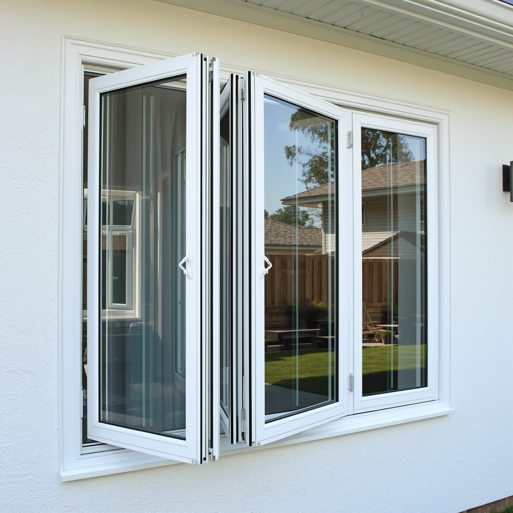 96"x42" Custom Energy-Efficient Aluminum Bifold Window