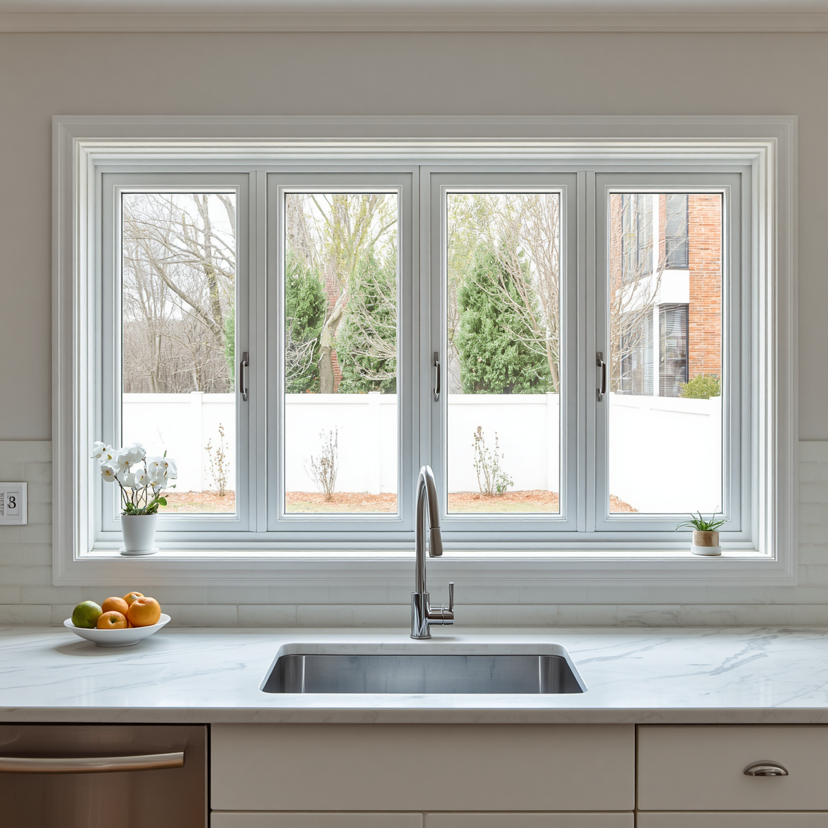72"x48" Custom Energy Efficient Aluminum Bifold Window
