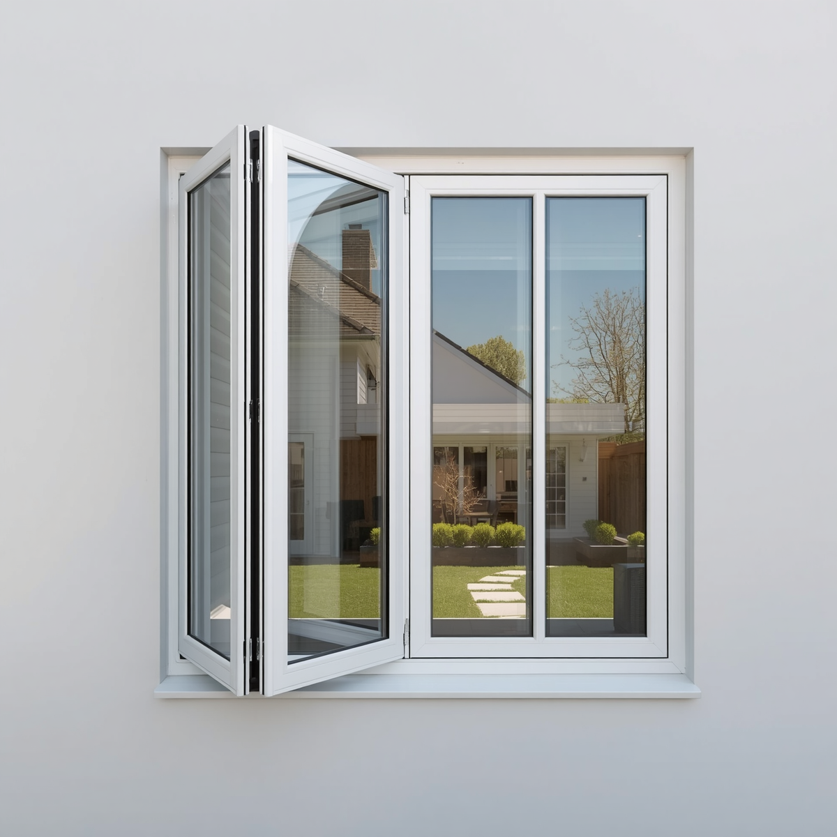 96"x42" Custom Energy-Efficient Aluminum Bifold Window
