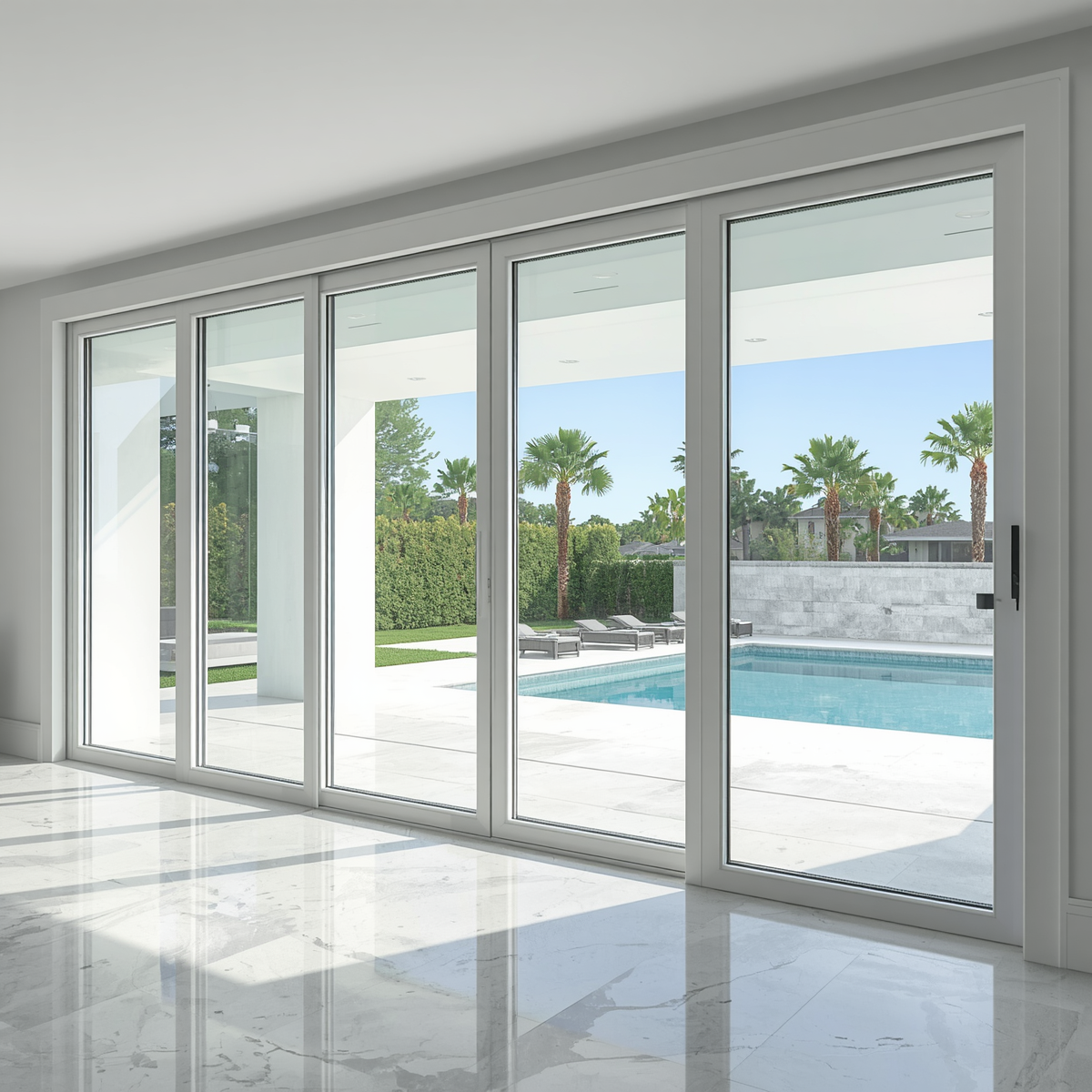 144"x96" Custom Energy Efficient Aluminum bi-fold door