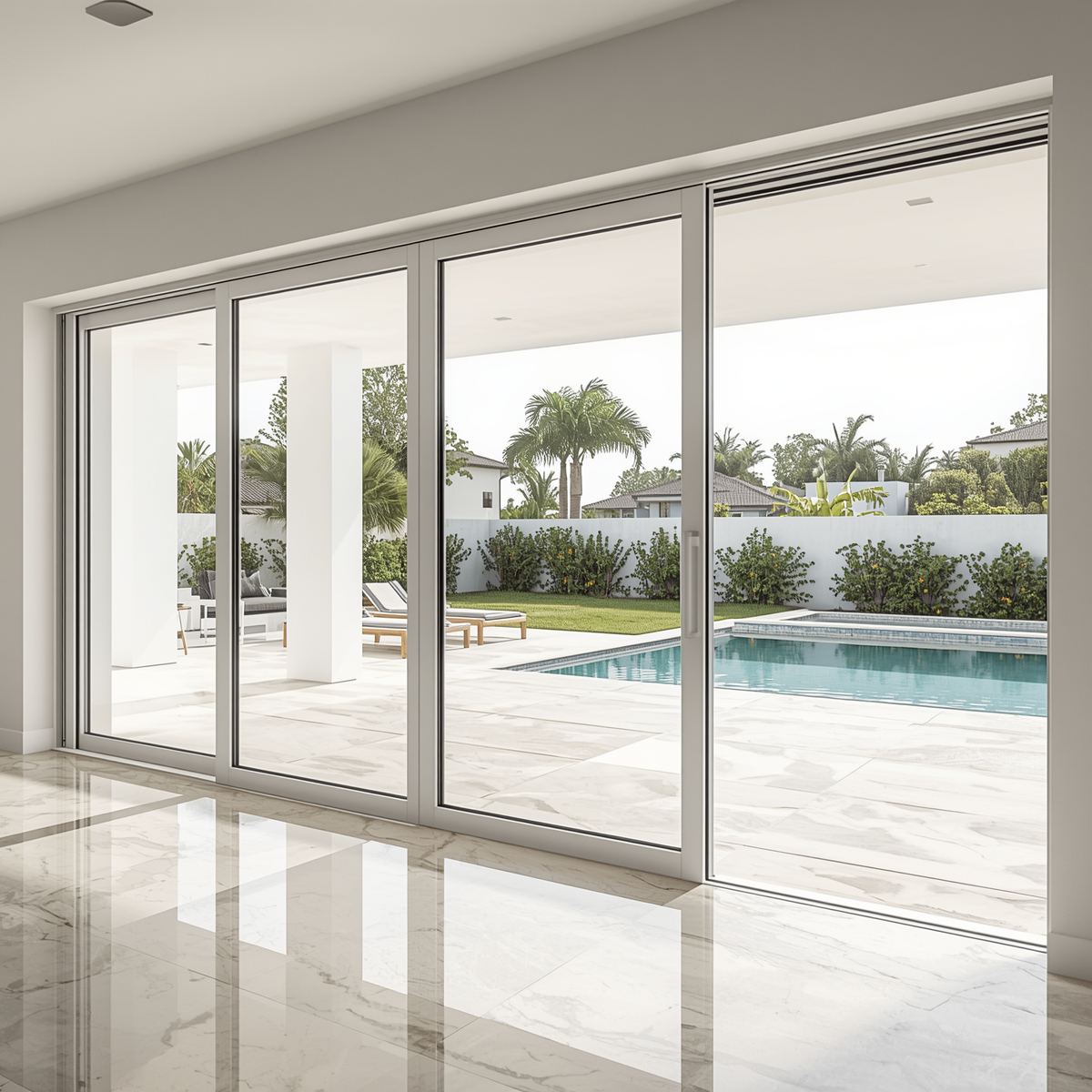 192"x80" Custom Energy-Efficient Aluminum Sliding Doors