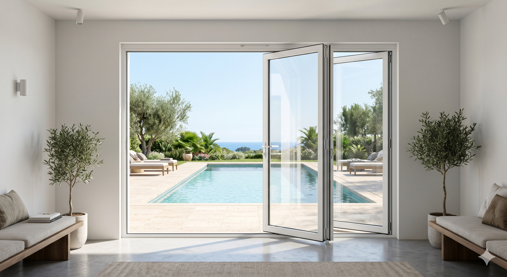 96″ x 80″ Custom Energy Efficient Aluminum Bifold Door
