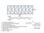 aluminum bifold patio doors, 240 by 80 inches, 7 panels with left opening