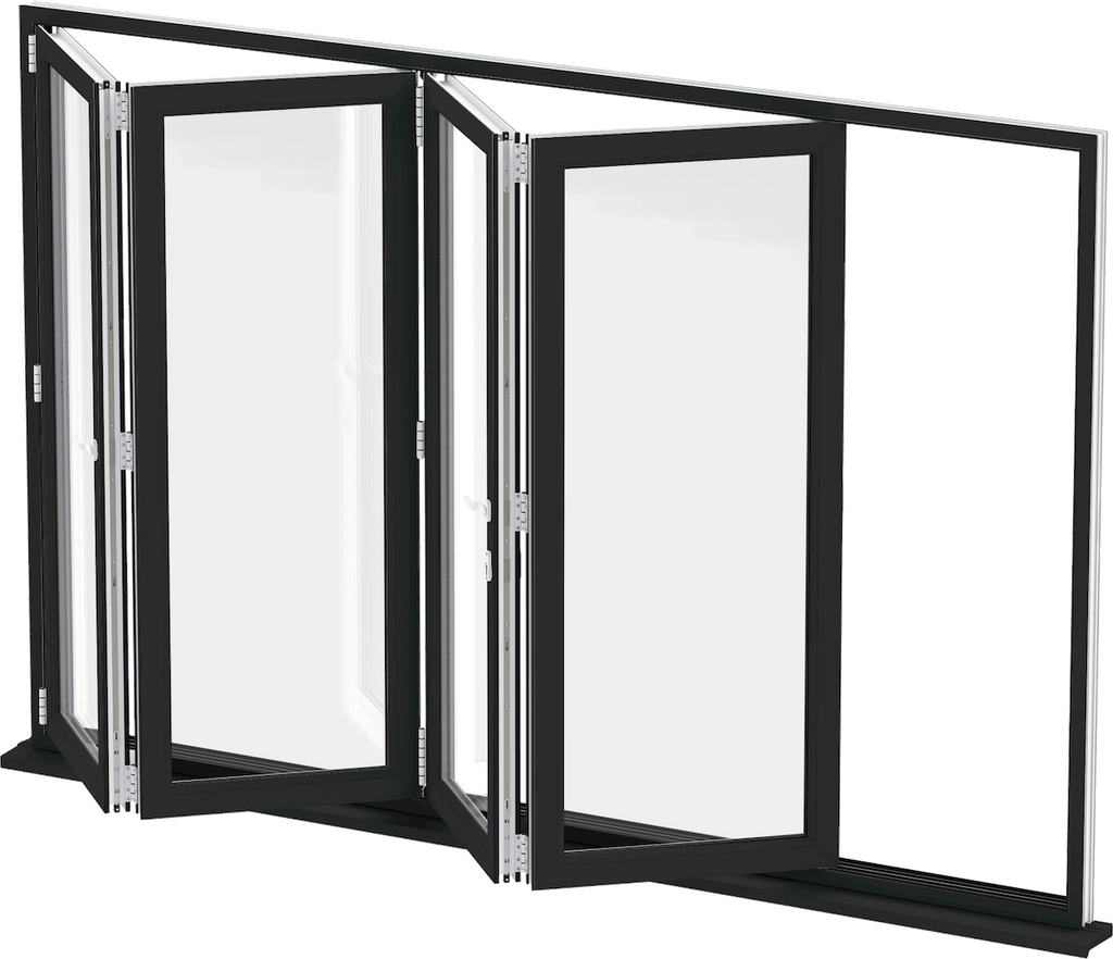 Door Window Direct Aluminum Bifold Window 72"Wx36"H - OUT SWING FROM EXTERIOR VIEW image 0