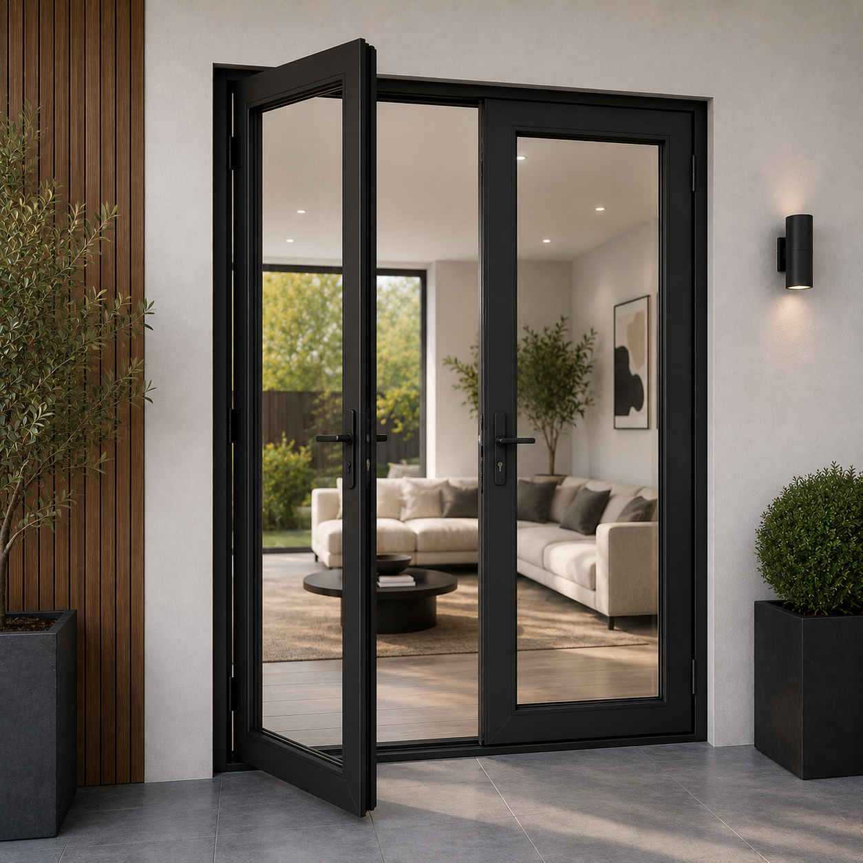 60"x96" Custom Energy Efficient Aluminum French Door