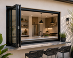 96"x42" Custom Energy-Efficient Aluminum Bifold Window