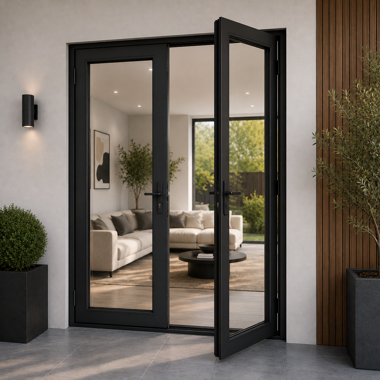 60"x96" Custom Energy Efficient Aluminum French Door