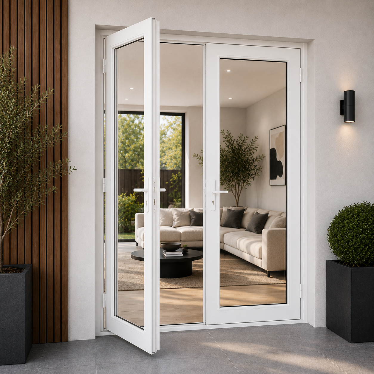 60"x96" Custom Energy Efficient Aluminum French Door