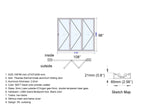 Aluminum Bifold Door 120"Wx80"H - OUT SWING FROM EXTERIOR VIEW image 3